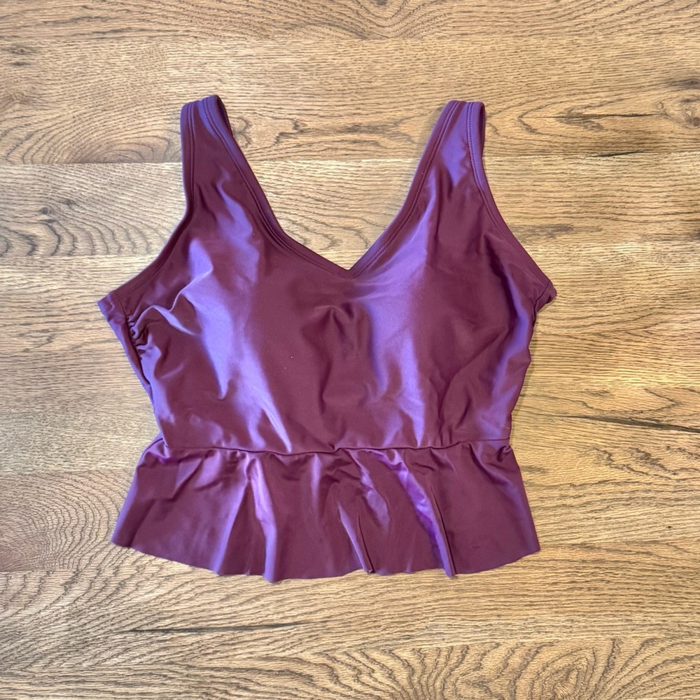 Kona Sol Peplum Swimsuit Top - Picture 3 of 6